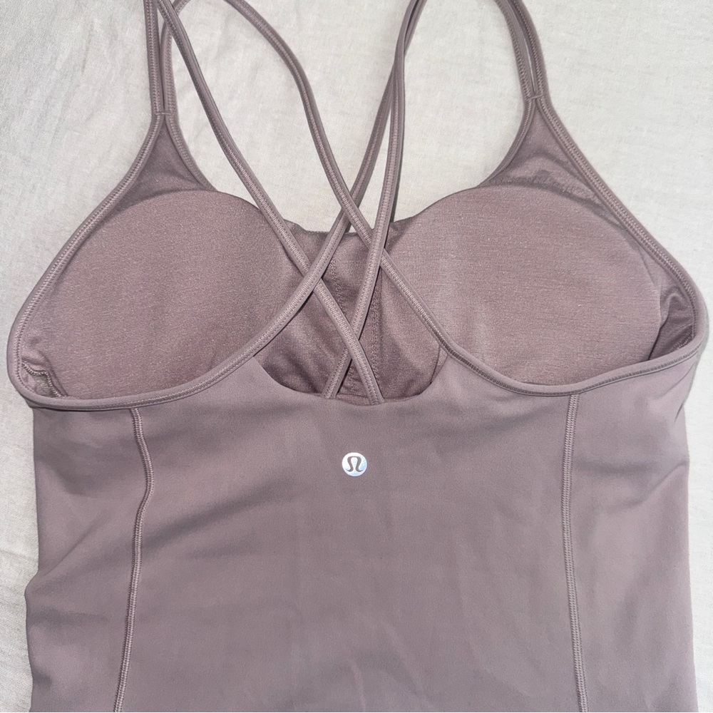 Lululemon Athletica Women 6 Free to Be Tank Nulu Strappy Back Bra‎ Running #cc